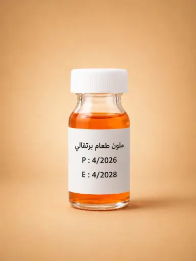 ملونات طعام برتقالي علب